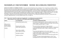 månedsplan for november måned 2012 avdeling tertitten