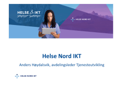 Helse Nord IKT - IT-Forum Nord