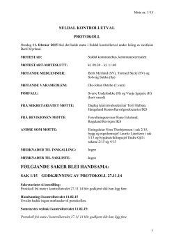 Protokoll - Haugaland Kontrollutvalgssekretariat IKS