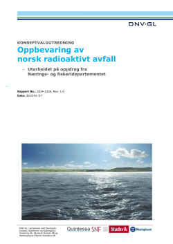 KVU: Oppbevaring av norsk radioaktivt avfall