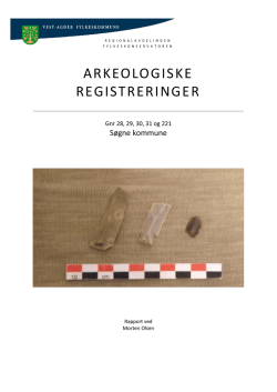 ARKEOLOGISKE REGISTRERINGER