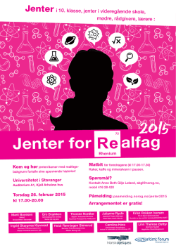 Jenter for realfag 2015 Stavanger ()