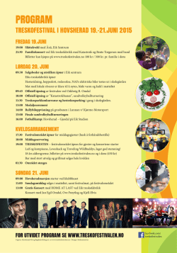 Program Treskofestivalen 2015