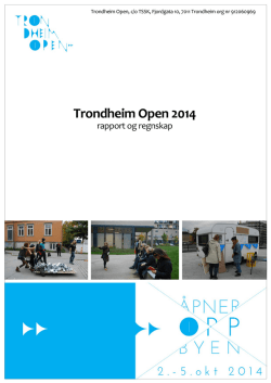 Prosjektrapport Trondheim Open 2014