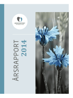 Årsrapport 2014 - Krisesenteret for Tromsø og omegn