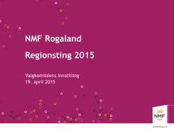 NMF Rogaland Regionsting 2015