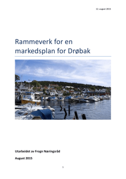 Rammeverk for en markedsplan for Drøbak