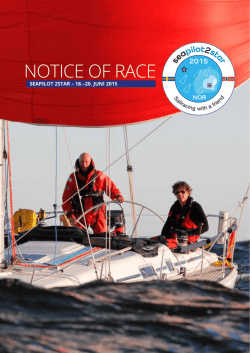 NOTICE OF RACE - Sail Race System