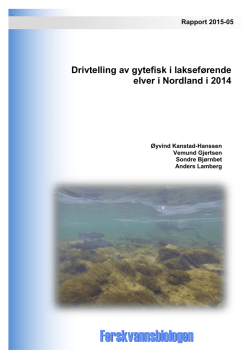 Drivtelling av gytefisk i lakseførende elver i Nordland i 2014