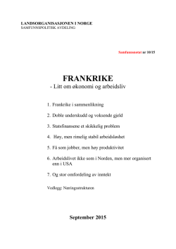FRANKRIKE - Landsorganisasjonen i Norge