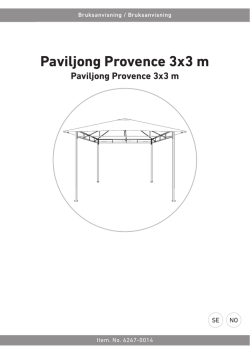 Paviljong Provence 3x3 m