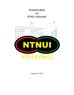 Klubbhåndbok for NTNUI Volleyball