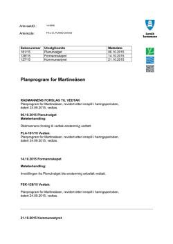Planprogram for Martineåsen