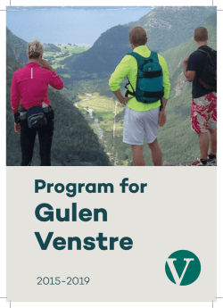 Program Gulen Venstre trykkbart