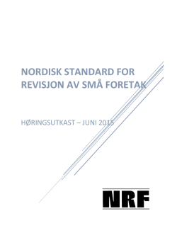 Nordisk Standard for revisjon av små foretak
