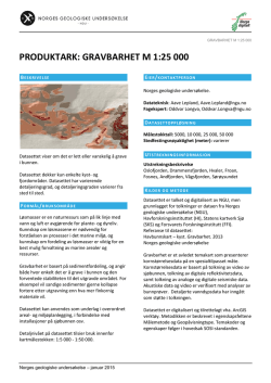 produktark - Norges geologiske undersøkelse