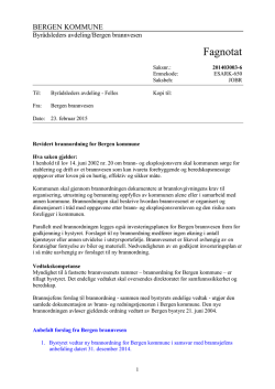 Fagnotat datert 23.02.15 - Revidert brannordning for Bergen kommune