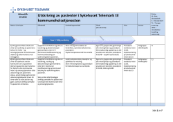 Handlingsplan for utskrivning av pasienter i Sykehuset Telemark