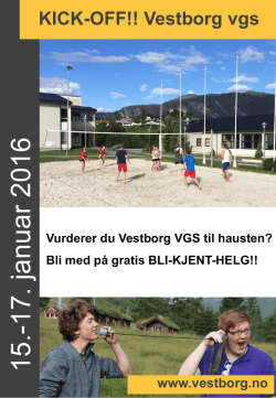 Kick-off 2016 - Vestborg VGS