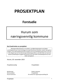 Prosjektplan FS HURUM Nær.vennlig kommune