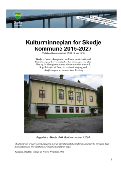 Kulturminneplan for Skodje kommune 2015