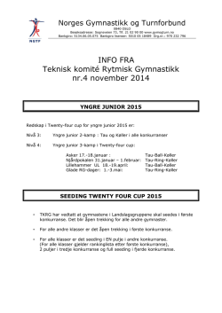 Infoskriv TKRG nr.4 2014 - Norges gymnastikk og turnforbund