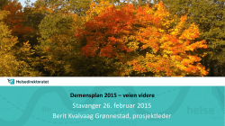 Demensplan 2015 - Stavanger kommune