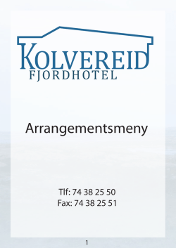 Arrangementsmeny - Hotel Kolvereid