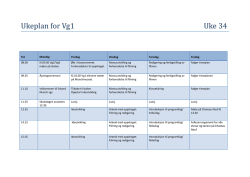 Ukeplan for Vg1 Uke 34 - Edvard Munch videregående skole