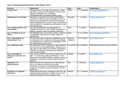 Kurs fra Kompetansenettverket i Nord H&oslash;sten 2015