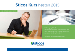 Sticos Kurs høsten 2015