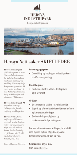 Herøya Nett søker SKIFTLEDER