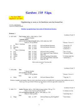 Gnr-110 - Slektsforum Karm&oslash;y