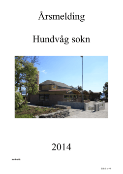 Årsmelding Hundvåg sokn 2014