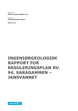Geologisk rapport - Statens vegvesen