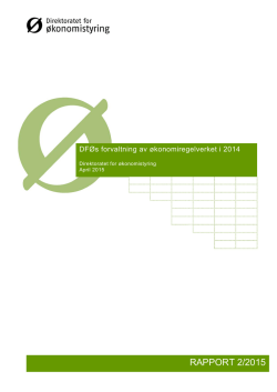 Rapport 2/2015: DFØs forvaltning av økonomiregelverket i 2014