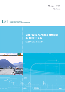Makro&oslash;konomiske effekter av ferjefri E39