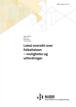 NIBR`s rapport-/notat-mal - Norsk institutt for by