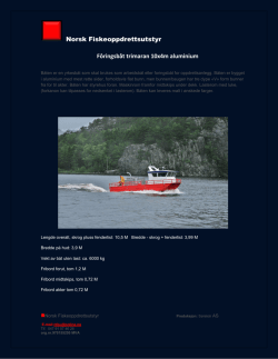 Brosjyre foringsbåt trimaran 10x4m aluminium