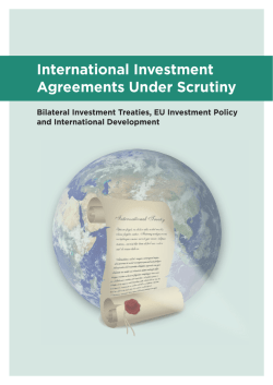 International Investment Agreements Under Scrutiny