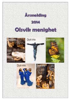 Olsvik menighet - Årsmelding for 2014