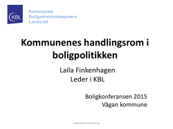 Laila Finkenhagen 1 juni 2015 KBL_foredrag_boligkonferansen