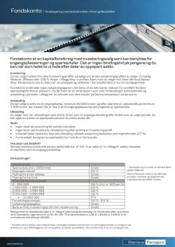 Produktark - Fondskonto - Danske