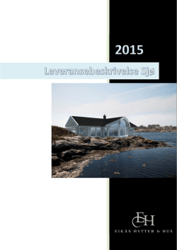 Leveransebeskrivelse Sjø 2015