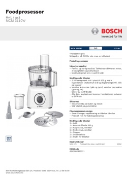 Bosch MCM 3110W