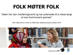 Folk møter folk - Kristiansand kommune