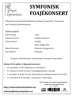 program for konserten - Telemark Symfoniorkester