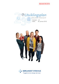 Styresak 002-2015 Vedlegg - Utviklingsplan