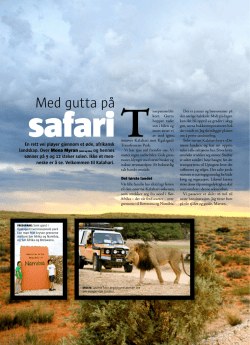 Safari i Kalahari (med barna)