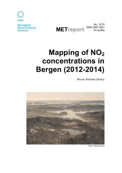Mapping of NO2 concentrations in Bergen (2012-2014)